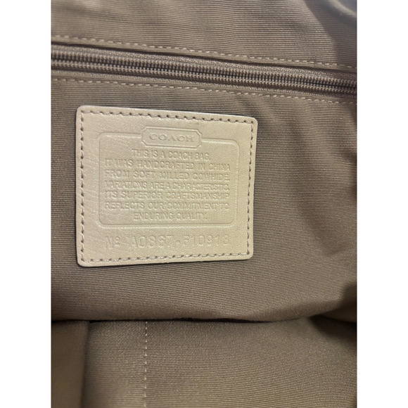 Coach Soho Hamilton Cream Pebbled Cowhide Leather Shoulder Bag SOHO Y2K Satchel - Picture 8 of 10